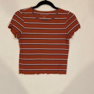 American Eagle crop top with ruffled edges